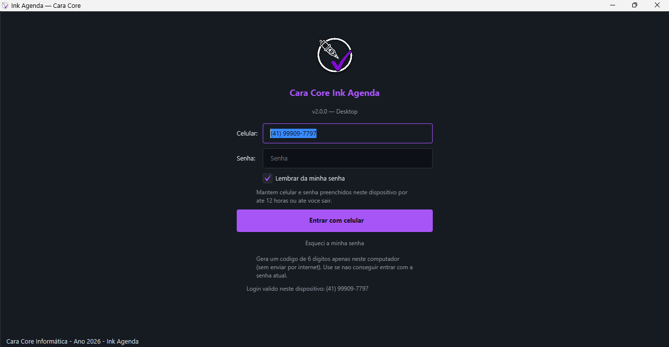 Tela de Login